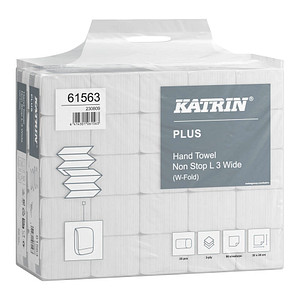 6414301061563 - Papierhandtuch Plus Non Stop L3 wide 3lagig W-Falzung 32 x 24 cm 6414301061563 KATRIN 2250 Blatt 6414301061563 - Papierhandtuch Plus Non Stop L3 wide 3lagig W-Falzung 32 x 24 cm 6414301061563 KATRIN 2250 Blatt