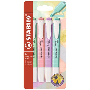 4006381527422 - Textmarker-Set swing cool 275 4-08 Etui pastell 4-farbig sortiert 1-4mm Keilspitze 4006381527422 4 Stück