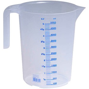 4007228939507 - Hünersdorff - Messkanne 5000 ml Polypropylen transparent D203xH257mm Griff offen 4007228939507 - Hünersdorff - Messkanne 5000 ml Polypropylen transparent D203xH257mm Griff offen