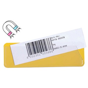 EICHNER Etikettenhalter magnetisch gelb 3,1 x 10,0 cm, 50 St.