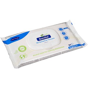 4031678088652 - HARTMANN Desinfektionstücher Bacillol 30 Sensitive Green Tissues 1-lagig weiß 24 Tücher