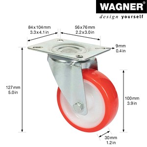 4001073011258 - Transportgeräte-Lenkrolle RO 6800 rot 4001073011258 WAGNER design yourself 4001073011258 - Transportgeräte-Lenkrolle RO 6800 rot 4001073011258 WAGNER design yourself