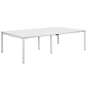 3660141254891 - Doppelschreibtisch easyDesk B4P80X1201313 75cm (H) 240cmx166cm (BxT) rechteckig weiß   Weiß 3660141254891 PAPERFLOW