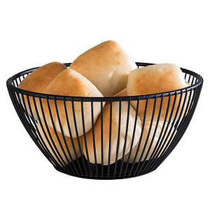 4004133304208 - Brotkorb Svart Lebensmittelaufbewahrungsbehälter Gr B H L 175 cm x 8 cm x 175 cm schwarz Weitere Tischaccessoires rund stapelbar & spülmaschienengeeignet
