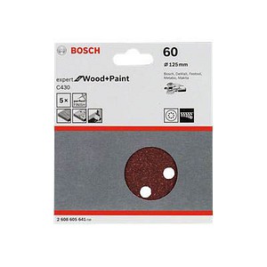 5 BOSCH C430 Expert for Wood and Paint Schleifblätter 60