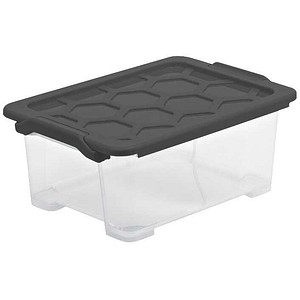 7610859228857 - Rotho EVO SAFE Box mit Deckel anthrazit Kunststoffbox aus lebensmittelechtem PP Fassungsvermögen 11 Liter