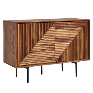 4251757703799 - WOHNLING Sideboard 100x71x40 cm Holz Massiv Kommode Anrichte Modern Standschrank