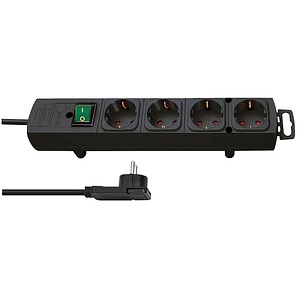 brennenstuhl Comfort-Line Plus 4-fach Steckdosenleiste mit Schalter 2,0 m schwarz