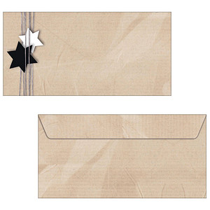 4004360802324 - Weihnachtsumschlag „Christmas Wrapping“ Format DIN Lang Spezialpapier gummiert 50 Stück