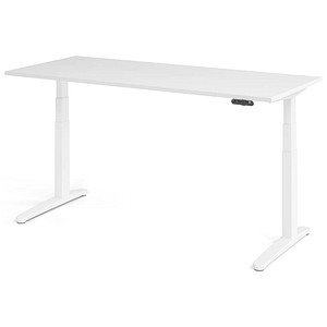 4032062168905 - HAMMERBACHER XBHM19 elektrisch höhenverstellbarer Schreibtisch weiß rechteckig C-Fuß-Gestell weiß 1800 x 800 cm 4032062168905 - HAMMERBACHER XBHM19 elektrisch höhenverstellbarer Schreibtisch weiß rechteckig C-Fuß-Gestell weiß 1800 x 800 cm