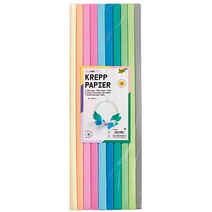 4001868121278 - Folia Krepppapier-Rollen Trend in Bunt - 10 Stück