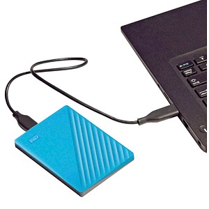 Western Digital My Passport 4 TB externe HDD-Festplatte blau, schwarz