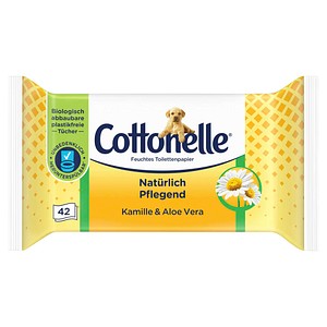 5029053583891 - Toilettenpapier Natürlich Pflegend Kamille und Aloe Vera 6403545001 1-lagig weiß 42 Blatt   Packung 5029053583891 Cottonel 42 Tuch