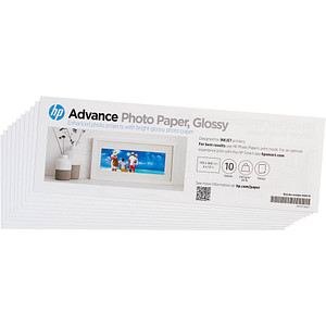 0196068405090 - Fotopapier Advanced Glossy 49V51A 10x305cm für Inkjet 250g weiß glänzend einseitig bedruckbar 0196068405090 10 Blatt