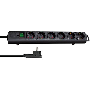 brennenstuhl Comfort-Line Plus 6-fach Steckdosenleiste mit Schalter 2,0 m schwarz