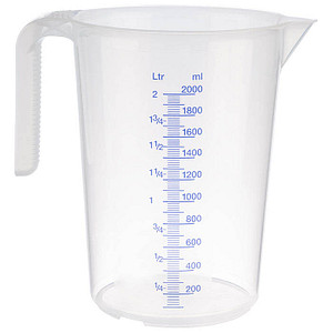4004133300637 - APS Messbecher transparent offener Griff Litermaß aus PP und mit geprägter Maßskalierung Maße (Ø x H) 15 x 205 cm 2 Liter 4004133300637 - APS Messbecher transparent offener Griff Litermaß aus PP und mit geprägter Maßskalierung Maße (Ø x H) 15 x 205 cm 2 Liter