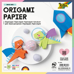 4001868089707 - Origami-Faltblätter 20x20cm 70g farbig sortiert 8970 4001868089707 folia 8970 500 Blatt