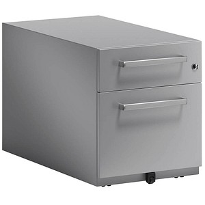 5020073808704 - Rollcontainer Note mit Designgriff und einer Universalschublade à Höhe 150 mm und eine Schublade für Hängeregistratur 495 x 420 x 775 mm Silber