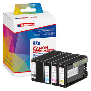 4057305028969 - Druckerpatrone ersetzt Canon PGI-1500BK XL PGI-1500C XL PGI-1500M XL PGI-1500Y XL Kompatibel Kombi-Pack Schwarz Cyan Magenta Gelb EDD-530 18-530