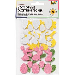 4001868099836 - Moosgummi Frühling mehrfarbig 40 St