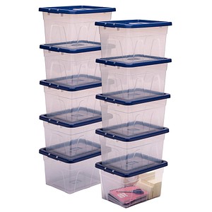 0043859804849 - 10 Aufbewahrungsboxen 220 l transparent blau 320 x 400 x 245 cm 0043859804849 10 Stück
