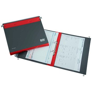 4052301061798 - Patienten-Dokumentations-Hängemappe Kunststoff rot DIN A4 1x 2 Ringmechanik 10 St