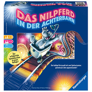 4005556267729 - Ravensburger 26772 - Nilpferd in der Achterbahn - Gesellschaftsspiel für die ganze Familie Spiel für Erwachsene und Kinder ab 10-99 Jahren für 3-12