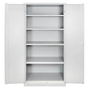 4050049407502 - Flügeltürenschrank Lichtgrau Stahlschrank Werkstattschrank L92xB50xH195cm - ADB