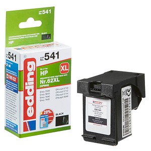 edding EDD-541  schwarz Druckerpatrone kompatibel zu HP 62XL (C2P05AE)