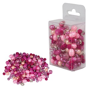 4006166936241 - Perlen-Set Glasperlenmix mit Effektperlen pink