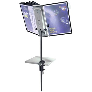 DURABLE Sichttafelsystem SHERPA® Display System desk clamp 10 581800 DIN A4 schwarz mit 10 St. Sichttafeln