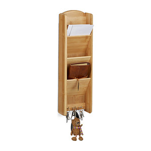 4052025202491 - Schlüsselbrett mit Ablage Bambus 3 Fächer 3 Schlüssel Wandorganizer h x b x t 75 x 15 x 495 Holz natur - Relaxdays 4052025202491 - Schlüsselbrett mit Ablage Bambus 3 Fächer 3 Schlüssel Wandorganizer h x b x t 75 x 15 x 495 Holz natur - Relaxdays