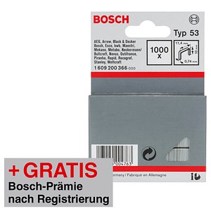 3165140004763 - Professional Feindrahtklammer Typ 53 (Für Textilien Pappe Flache Holzleisten Drahtgeflecht Zubehör Für Tacker)