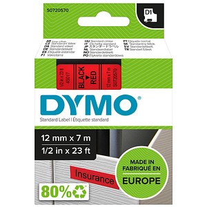 5411313450171 - DYMO Original D1-Etikettenband | schwarz auf rot | 12 mm x 7 m | selbstklebendes Schriftband | für LabelManager-Beschriftungsgerät 5411313450171 - DYMO Original D1-Etikettenband | schwarz auf rot | 12 mm x 7 m | selbstklebendes Schriftband | für LabelManager-Beschriftungsgerät