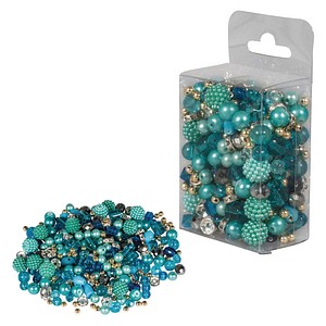 4006166936272 - Perlen-Set Glasperlenmix mit Effektperlen türkis