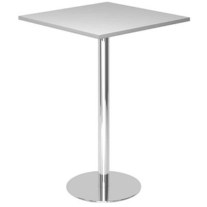 4032062166734 - Stehtisch LxB 800 x 800 mm 1116 mm hoch Gestell verchromt Platte lichtgrau 4032062166734 - Stehtisch LxB 800 x 800 mm 1116 mm hoch Gestell verchromt Platte lichtgrau