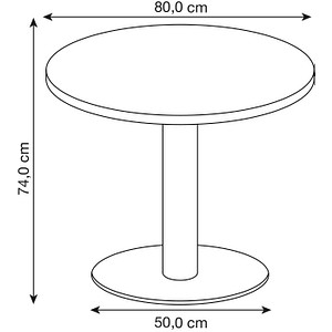 4032062147351 - Besprechungstisch Ø 800 mm 755 mm hoch Gestell verchromt Platte lichtgrau 4032062147351 - Besprechungstisch Ø 800 mm 755 mm hoch Gestell verchromt Platte lichtgrau