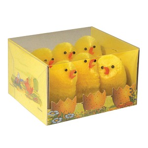 4006166240645 - Dekoartikel gelb Küken aus Seidenchenille 6 St