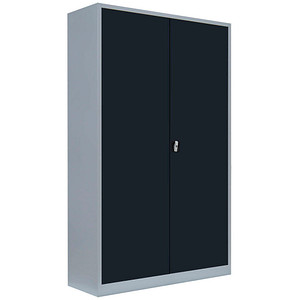 4061815522893 - Stahlschrank 530378 anthrazit lichtgrau 1200 x 422 x 1950 cm aufgebaut  4061815522893 LÜLLMANN