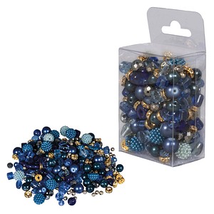 4006166936265 - Perlen-Set Glasperlenmix mit Effektperlen royalblau