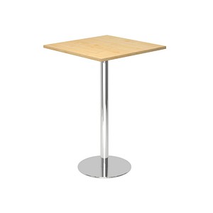 4032062166598 - Stehtisch LxB 800 x 800 mm 1116 mm hoch Gestell verchromt Platte Ahorn-Dekor kaiserkraft 4032062166598 - Stehtisch LxB 800 x 800 mm 1116 mm hoch Gestell verchromt Platte Ahorn-Dekor kaiserkraft