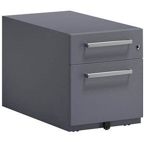 5020073808711 - Rollcontainer Note mit Designgriff und einer Universalschublade à Höhe 150 mm und eine Schublade für Hängeregistratur 495 x 420 x 775 mm Anthrazit 5020073808711 - Rollcontainer Note mit Designgriff und einer Universalschublade à Höhe 150 mm und eine Schublade für Hängeregistratur 495 x 420 x 775 mm Anthrazit