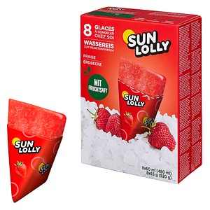 5775345204233 - SUN LOLLY Wassereis Erdbeere 8x 600 ml