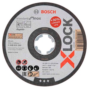 3165140947527 - Professional gerade trennscheibe standard (für inox x-lock Ø125 mm bohrungsø 2223 mm DICKE1 mm) - Bosch