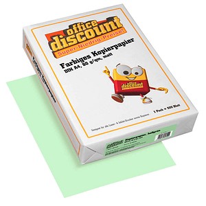 office discount Kopierpapier Color hellgrün DIN A4 80 g/qm 500 Blatt