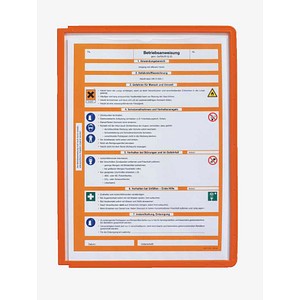 DURABLE Sichttafeln SHERPA® PANEL DIN A4 orange, Öffnung oben, 5 St.