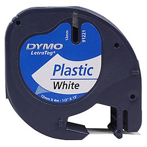 5411313912211 - DYMO Original LetraTag Etikettenband| schwarz auf weiß | 12 mm x 4 m | selbstklebendes Kunststoff Schriftband | für LetraTag-Beschriftungsgerät 5411313912211 - DYMO Original LetraTag Etikettenband| schwarz auf weiß | 12 mm x 4 m | selbstklebendes Kunststoff Schriftband | für LetraTag-Beschriftungsgerät