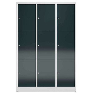 4061815857858 - Schließfachschrank ClassiX anthrazit lichtgrau X-523338 9 Schließfächer 1185 x 500 x 1800 cm 4061815857858 LÜLLMANN 4061815857858 - Schließfachschrank ClassiX anthrazit lichtgrau X-523338 9 Schließfächer 1185 x 500 x 1800 cm 4061815857858 LÜLLMANN