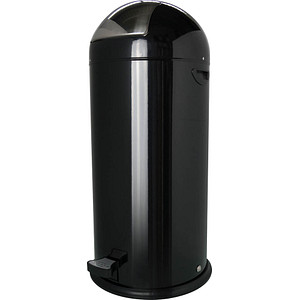 4012086104950 - helit Treteimer the step dome 52 Liter Hochwertiger Metall-Abfallbehälter mit Push-Einwurfklappe und Tretmechanik Farbe schwarz 4012086104950 - helit Treteimer the step dome 52 Liter Hochwertiger Metall-Abfallbehälter mit Push-Einwurfklappe und Tretmechanik Farbe schwarz