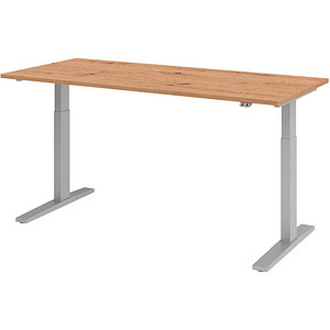 4032062188880 - HAMMERBACHER XMKA19 elektrisch höhenverstellbarer Schreibtisch asteiche rechteckig C-Fuß-Gestell silber 1800 x 800 cm 4032062188880 - HAMMERBACHER XMKA19 elektrisch höhenverstellbarer Schreibtisch asteiche rechteckig C-Fuß-Gestell silber 1800 x 800 cm